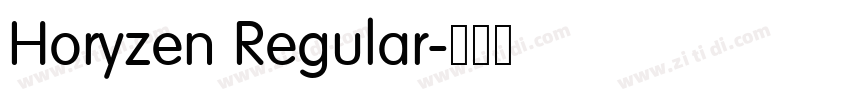 Horyzen Regular字体转换
